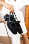 Buy Size 1 Large Mary Jane Open Back Black Straw Square Toe Heeled Shoes - 2