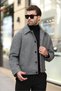 Men's Oversize Stamp Coat - Buttoned and Stylish Design, Warm Jacket - 3