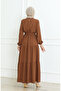 Aerobin Fabric Belted Dress 1016-04 Brown - 4