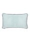 Throw Pillow Pillow Case with Black Piping on the Edge Water Green Color 50X30