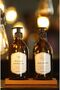 Amber Liquid Soap Dispenser 2 Pack Amber Glass 500 ml Liquid Soap Dishwashing Bottle Soap Dispenser Wooden Stand