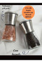 2 Pieces Stainless Steel with Lid Glass Container Spice Grinder Pepper Salt Grinder - 3