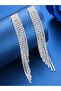 6 Rows Stylish Dangle Waterway Zircon Stone Evening Dress Women's Earrings - 3