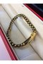 Men's Steel Bracelet - Polo Model Gold Design 1 Steel V Rope Detailed - 7