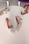 Ten Saten 7cm Heeled King Stone Evening Dress Stiletto Women's Shoes - 3