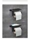 Single Toilet Paper Holder - With Hanger and Phone Shelf - 2