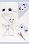 Sare Baby Cute Ponçik Baby Towel Bathrobe Set of 4 Gifts for 0-2 Years Old