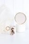 Black and White Bear Ceramic 2-Piece Turkish Coffee Cup Set / Handmade Ceramic 2-Piece Cup Set - 5