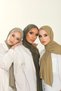 3-Piece Advantage Set (mint Green-khaki-oil Green) Luxury Combed Cotton Shawl- Women's Hijab Jersey Hijab - 2