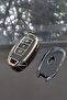 Luxury Hyundai I30 Ix25 Ix35 Kona Elantra Accent Santa Fe 3 Button Nano Key Case Cover Black Gold - 4