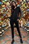 Hooded Crystal Stone 3-Thread Zip-Up Cotton Women's Stylish Design Plus Size Tracksuit Set - 2