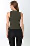 Women's Zero Sleeve Blouse, Ribbed Camisole Blouse Fabric - 6