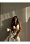 Knitted Patterned Light Support Bra Set (627t) - 3