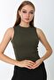Women's Zero Sleeve Blouse, Ribbed Camisole Blouse Fabric - 2