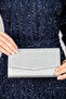 Women's Silver Silvery Mini Box Shoulder Evening Dress Bag - 3