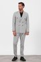 Exclusive Men's Double-Breasted Suit with Slim Fit, Swallow Collar, Double Slits – It Has a Slim Fit Cut. It Is Recommended to Choose 1 Size Larger for More Comfortable Wear. - 2