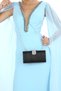 Black Color Laser Evening Dress Portfolio Clutch Wedding Engagement Henna Nikah Women's Handbag Can Be Used in Hand or with a Long Strap - 6