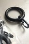 Rustic Curtain Ring and Clip Black Color - 10 Pieces - 2