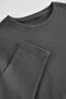 Anthracite Regular/Normal Cut Long Sleeve Basic Textured 100% Cotton T-Shirt Tmnaw25Ts00003 - 2