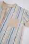 Organic Cotton Short Sleeve Children's Shirt Striped Patterned Blue - 5