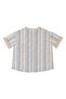 Organic Cotton Short Sleeve Children's Shirt Striped Patterned Blue - 4