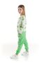 Girl's Floral Printed Trendy Tracksuit Set Cotton Seasonal Ak2502 - 7