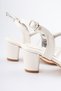 Girl's evening dress shoes, children's evening dress high-heeled shoes, girls' transparent stone detailed high-heeled shoes. - 5