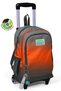 Kids Gray Orange Color Transitional Three Compartment Squeegee School Backpack 23948