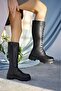Zippered and Laced Black Casual Women's Boots - 3