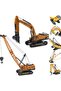 Toy metal unbreakable construction machines crawler excavator + crane boy's toy depomiks