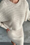 Stone Bat Sleeve Double Knit Suit/Sweater - 6