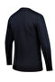 Men's Crew Neck Knitwear Navy Blue Sweater Patterned Steel Knit Classic Fit - 5004C - 5