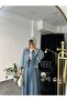 Denim Hijab Skirt Jacket-Shirt Set - 3