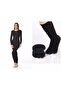 Women's Black Thermal Anti-Sweat Underwear Top and Bottom Set with Thermal Socks Gift
