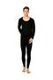 Black Men's Thermal Suit Top and Bottom Set & Emir Winter Thick Socks as a Gift - 4