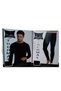 Asker Kolisi Luxury Black Thermal Underwear Set Fleece Beanie Neck Collar Thermal Socks Set - 2