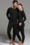 Men's Black Thermal Underwear Set - 3