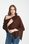 Single Color Openwork Patterned Shoulder Shawl, Stylish Comfortable Shoulder Shawl with Openwork Patterned Edge, Knitwear Shoulder Shawl, Women's Shawl - 7