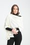 Single Color Openwork Patterned Shoulder Shawl, Stylish Comfortable Shoulder Shawl with Openwork Patterned Edge, Knitwear Shoulder Shawl, Women's Shawl - 6