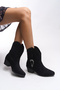 Deirotia Women's Buckle Western Boots 0012711 Black Suede - 3