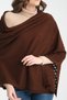 Single Color Openwork Patterned Shoulder Shawl, Stylish Comfortable Shoulder Shawl with Openwork Patterned Edge, Knitwear Shoulder Shawl, Women's Shawl - 5