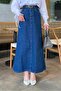 women's modest basic daily summer seasonal winter style Hijab Denim Skirt with Pockets
