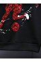 Boy's Black-Red Football Player Printed Sweatshirt Tracksuit Set (Black-Red) - 5