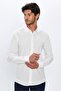 Men's Modern Fit Slim Fit 100% Cotton Dobby Premium White Shirt