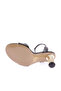 6240-22Y Women's Blunt Toe Asymmetrical Strappy Ankle Heeled Shoes - 5