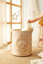 3-Piece Jute Linen Lion Closet Laundry Children's Room Toy Organizer Storage Basket Organizer - 4