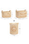 3-Piece Jute Linen Lion Closet Laundry Children's Room Toy Organizer Storage Basket Organizer - 7
