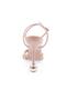 Beige Goblet Heeled Shoes - Pointed Toe, Ankle Strap Opening 1011033236 - 4