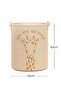 Kids' room cute giraffe jute linen fabric laundry organizer toy basket 33x40 - 7