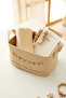 2-Piece Jute Linen Closet Laundry Children's Room Toy Organizer Folding Storage Basket Organizer - 5